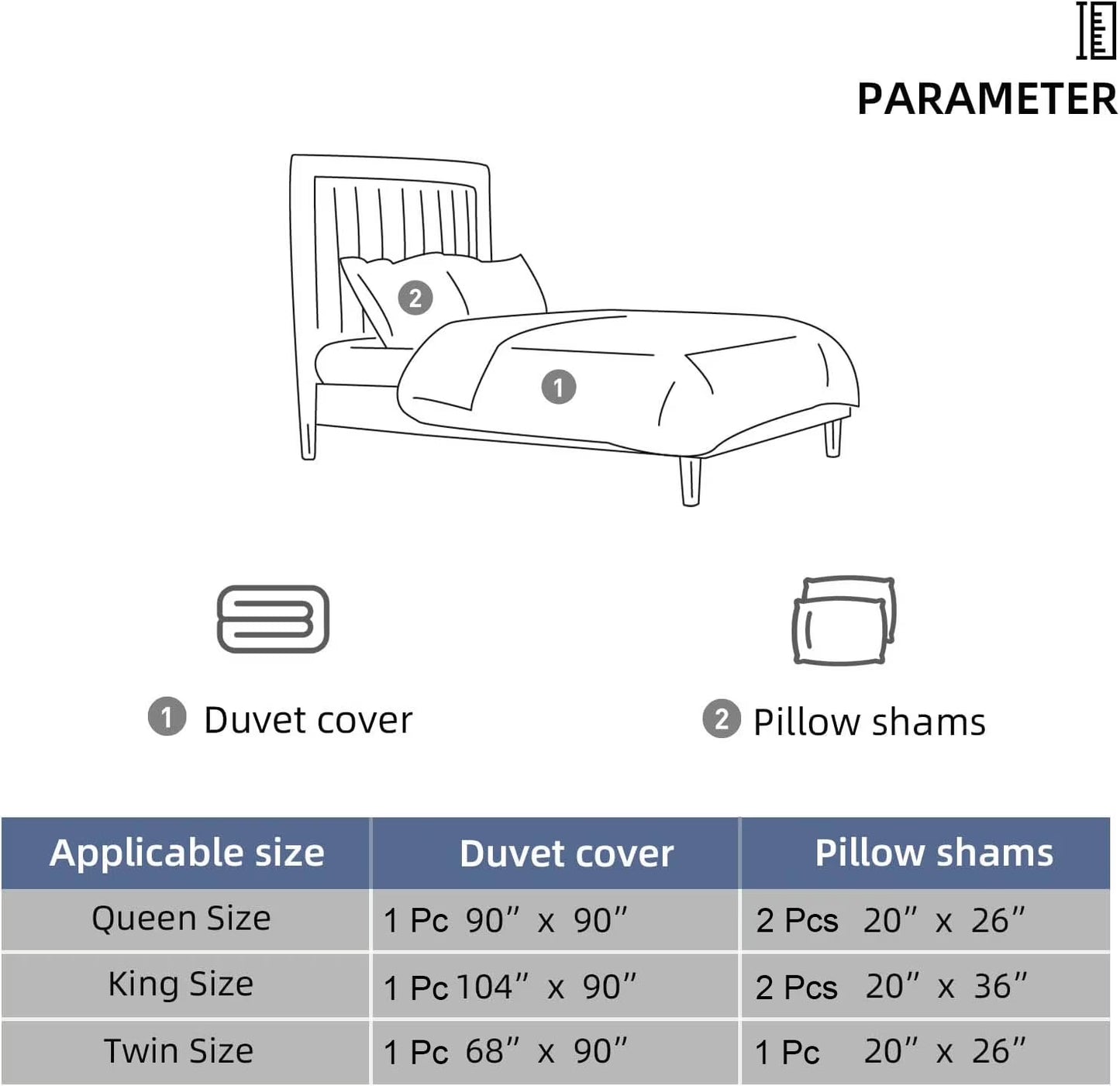 Duvet Cover Set Soft Washed Microfiber Duvet Cover 3 Pieces King Light Grey