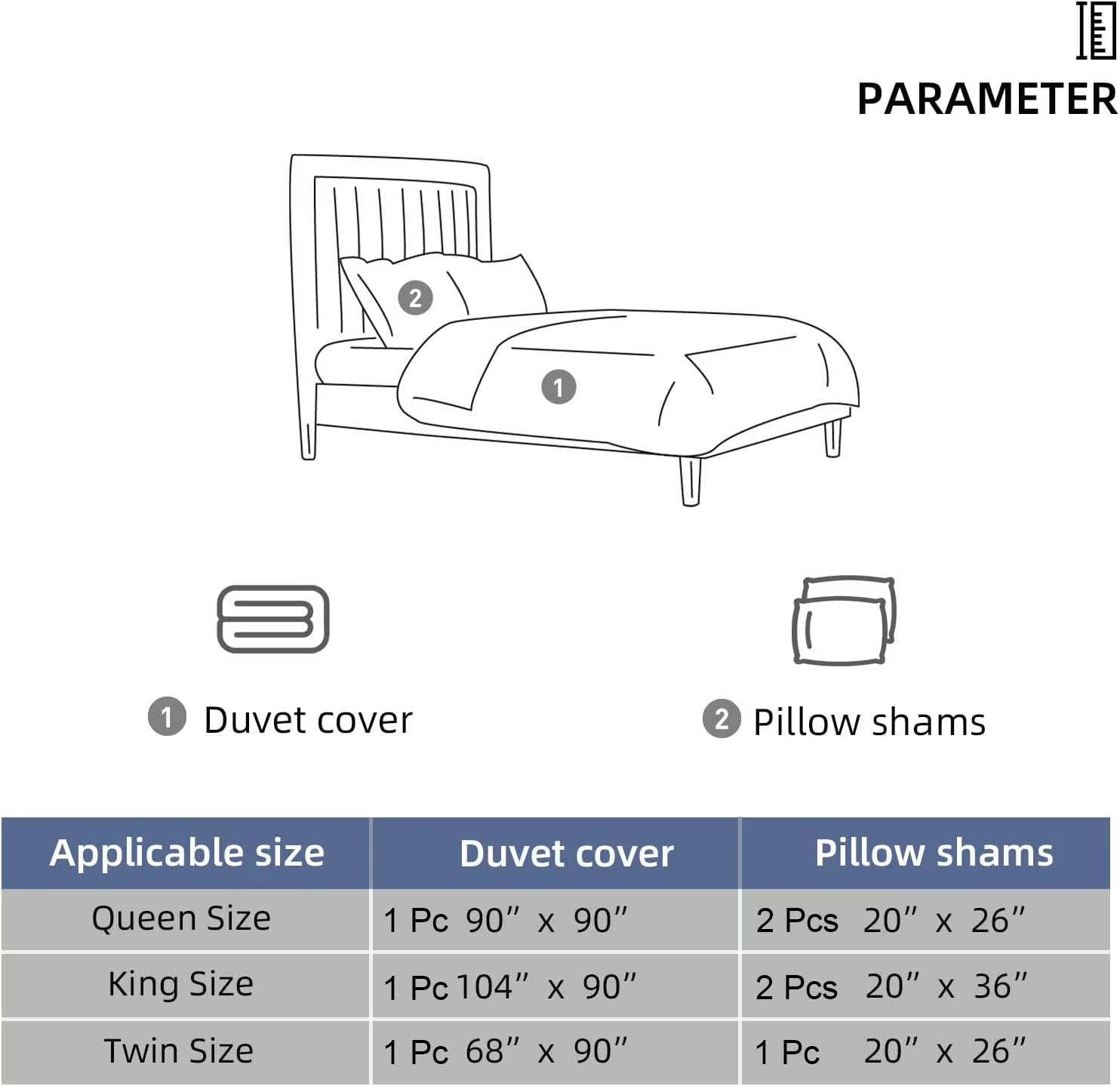 Duvet Cover Set Soft Washed Microfiber Duvet Cover 3 Pieces King Light Grey